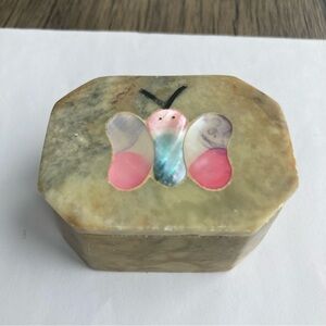 Pretty Butterfly Design Jewelry Organizer Box Trinket India Stone Handmade Gift